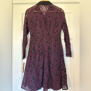 Nanette Lepore Moody Romance Fuchsia Lacey Dress